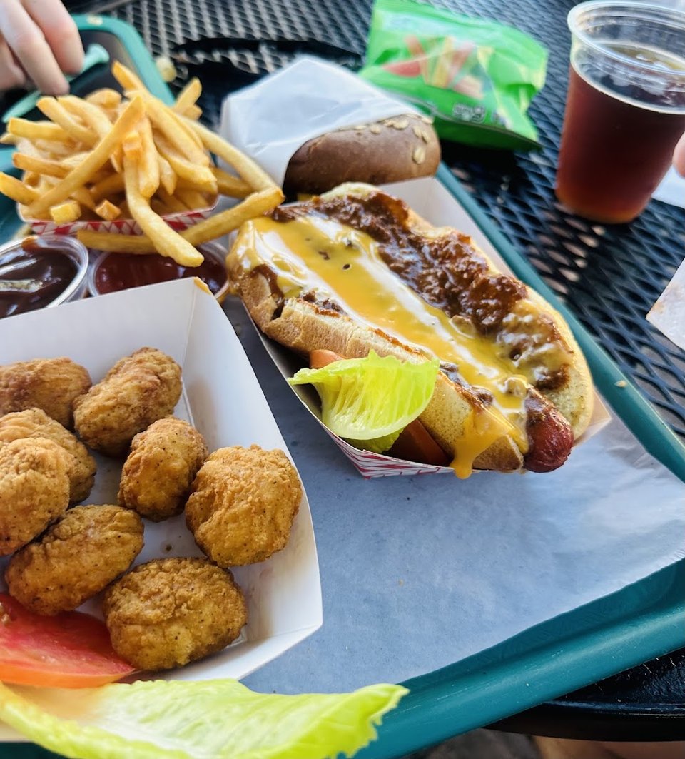 A relaxed burger spot with table service.
